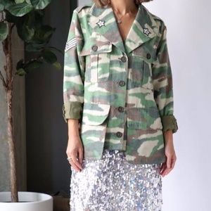 Smythe Bellows Pocket Shirt Jacket in Desert Camo, Size Medium